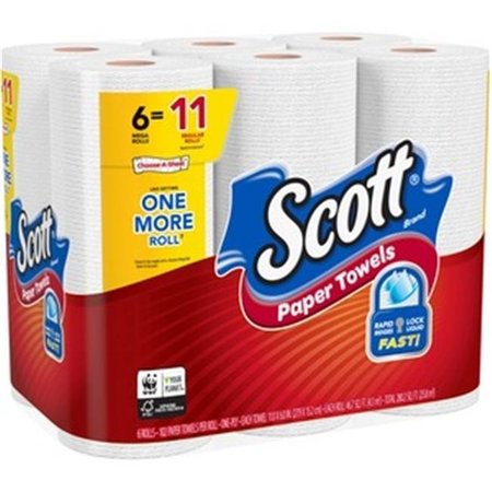 KIMBERLY-CLARK Scott Paper Towels, 102 Sheets, White KCC16447